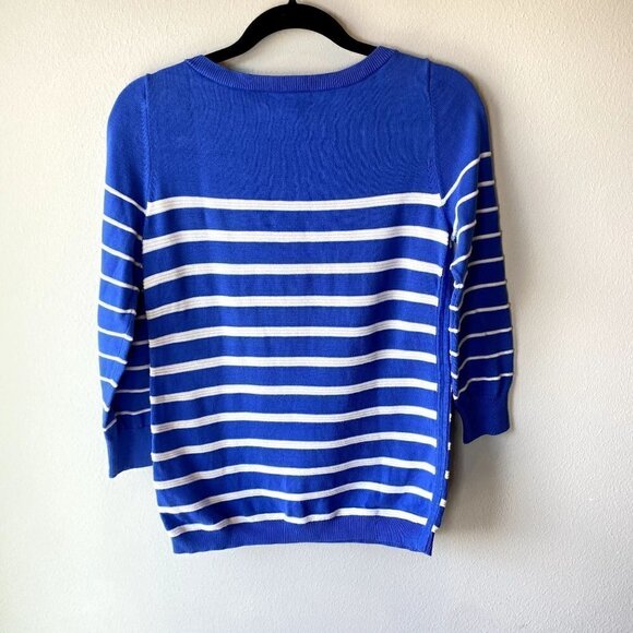 Banana Republic Blue Striped Nautical Sweater S - Picture 4 of 5